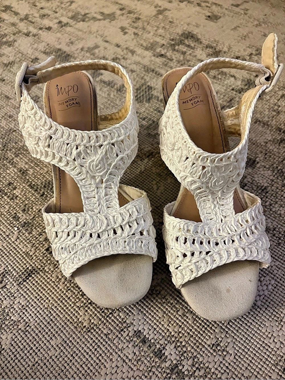 Impo White Wedge Heels